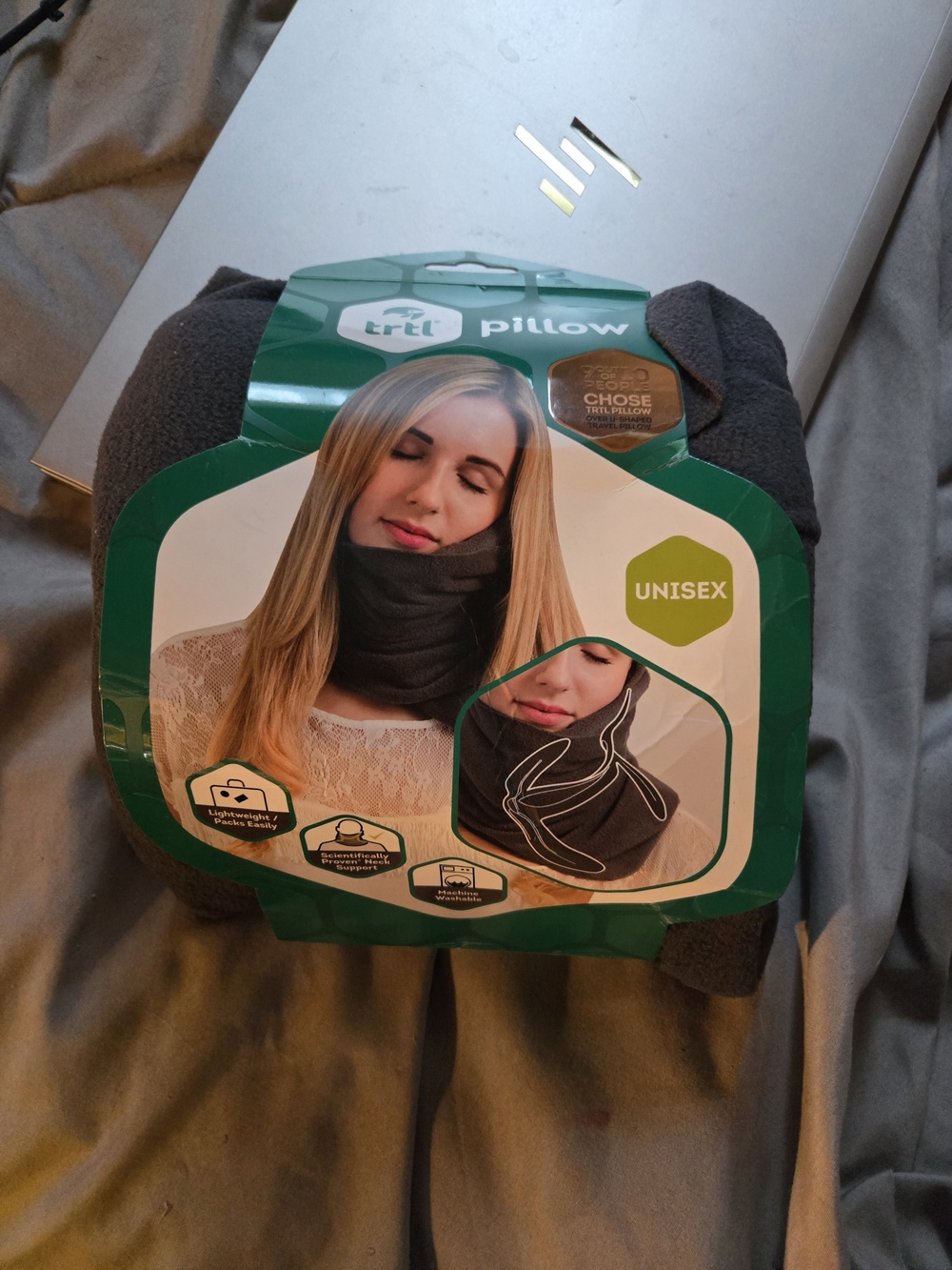 Unisex Neck Pillow - Dark Gray Travel Pillow